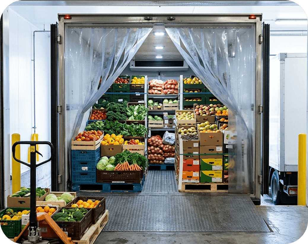 Temperature-controlled logistics truck for fresh fruits and vegetables delivery