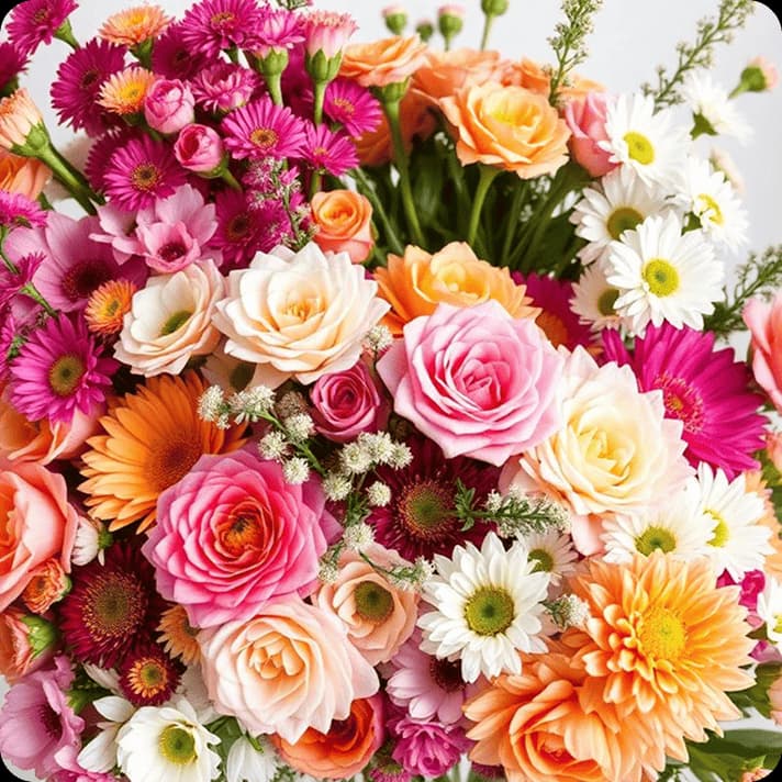 Fresh floral bouquet for temperature-sensitive flower and floral delivery